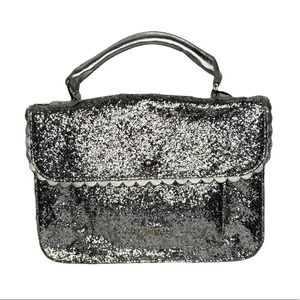 Ted baker tingle silver glitter satchel crossbody bag